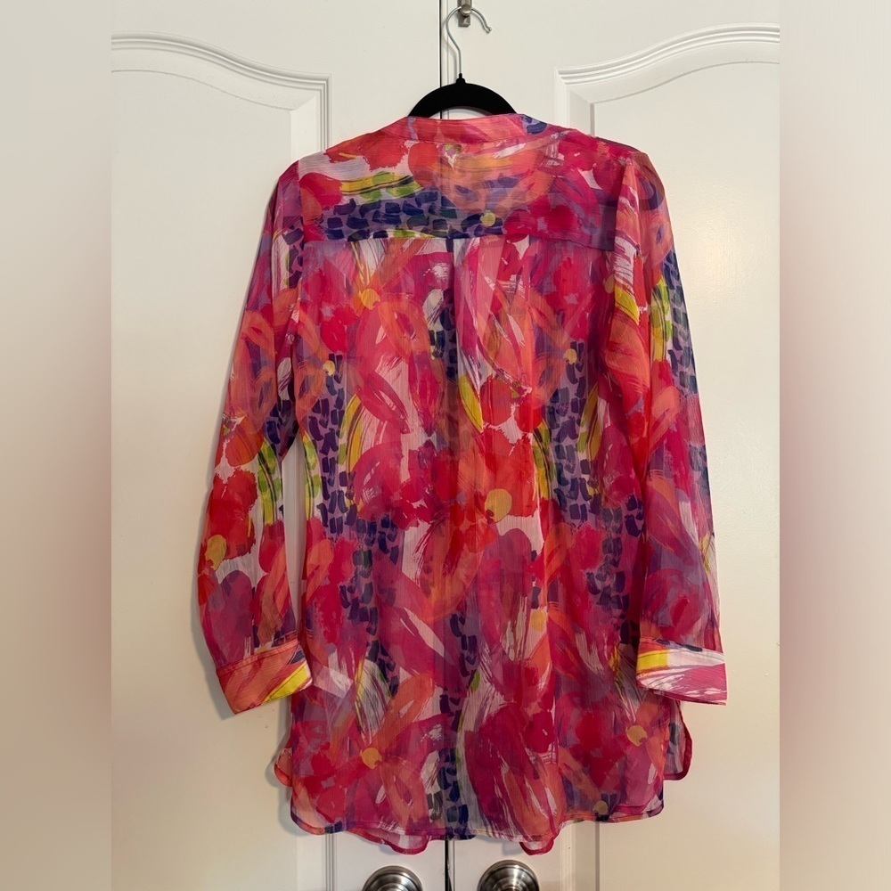 Soft Surroundings Pink Floral Top - Picture 2 of 4
